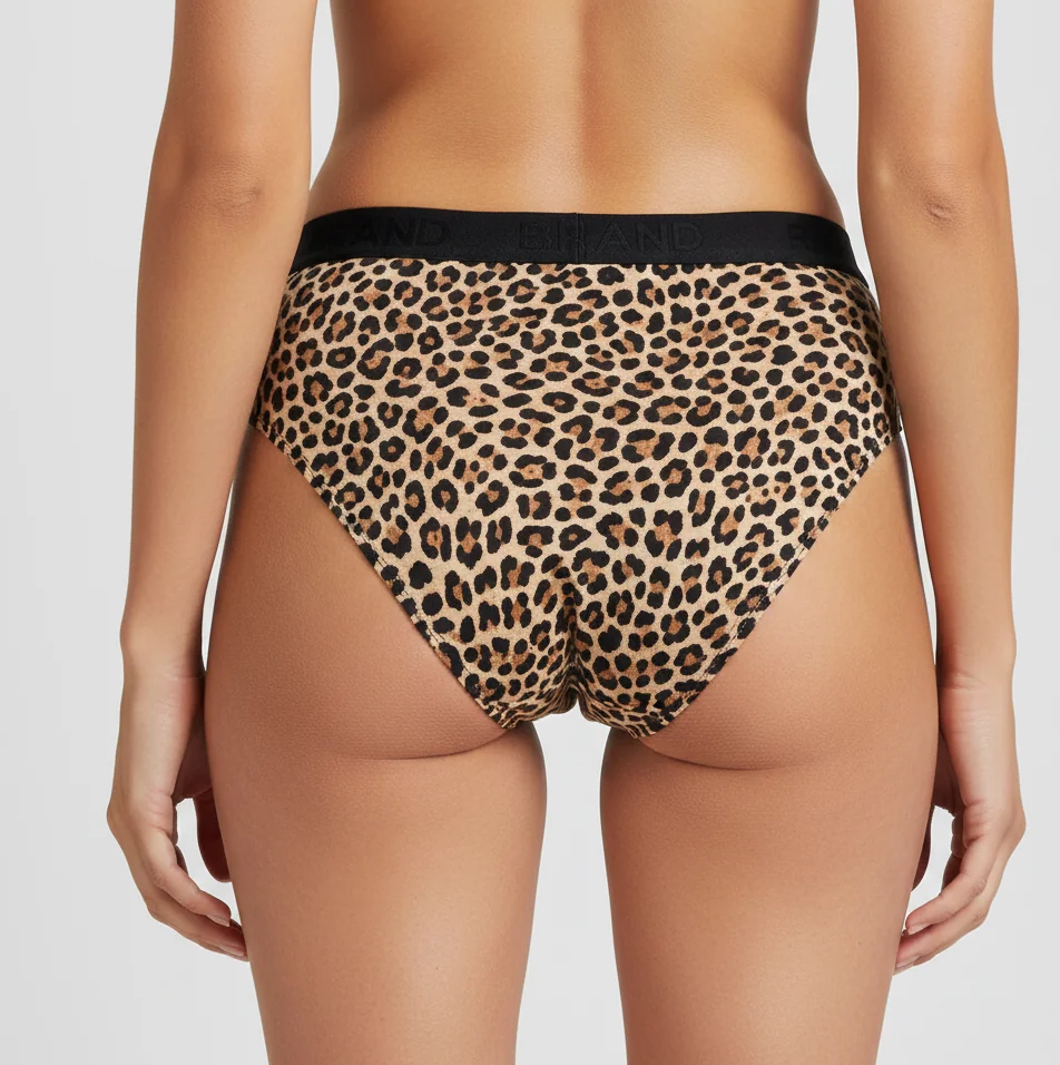 Esnek Pamuklu Derin Bacak Kesimli Külot